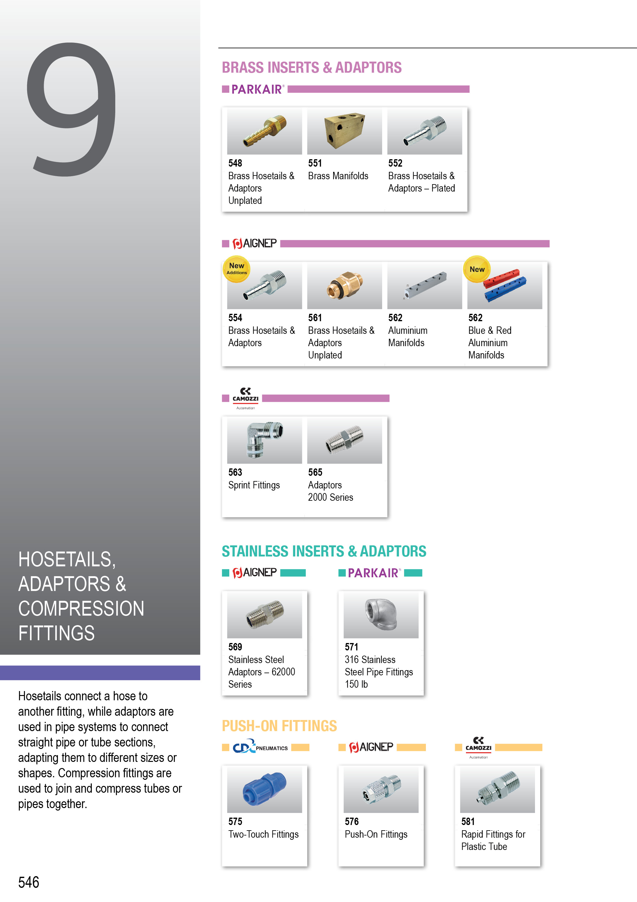 Hosetails, Adaptors & Compression Fittings