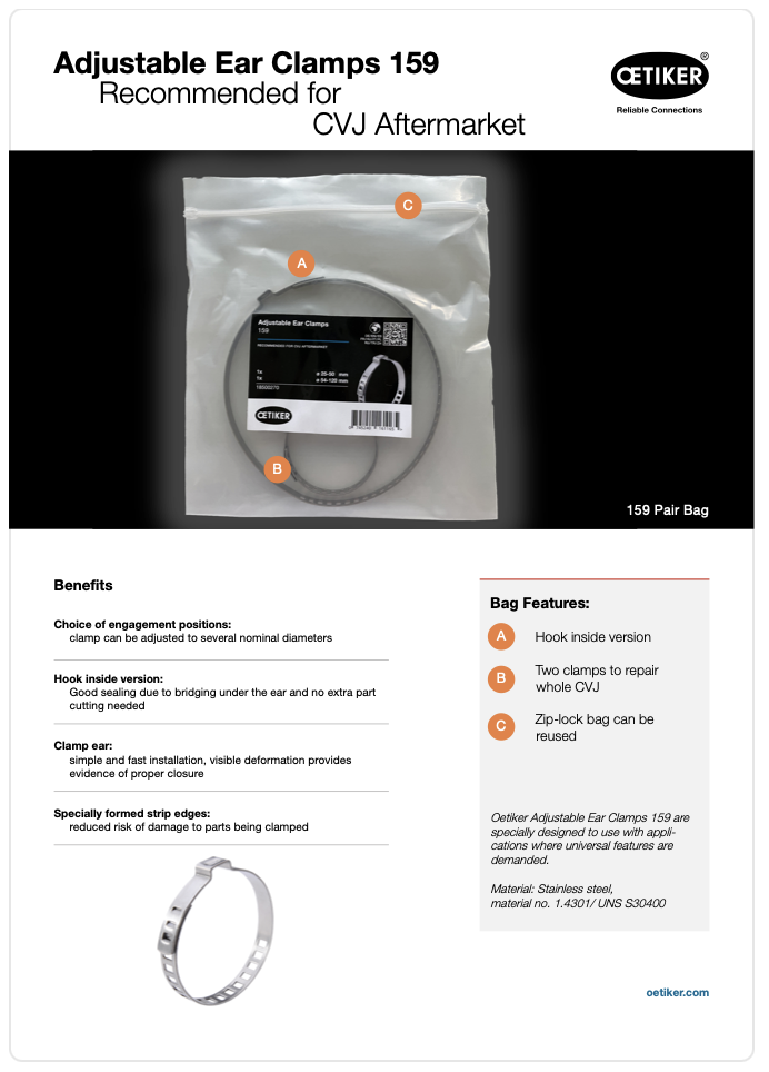 Adjustable Ear Clamps 159