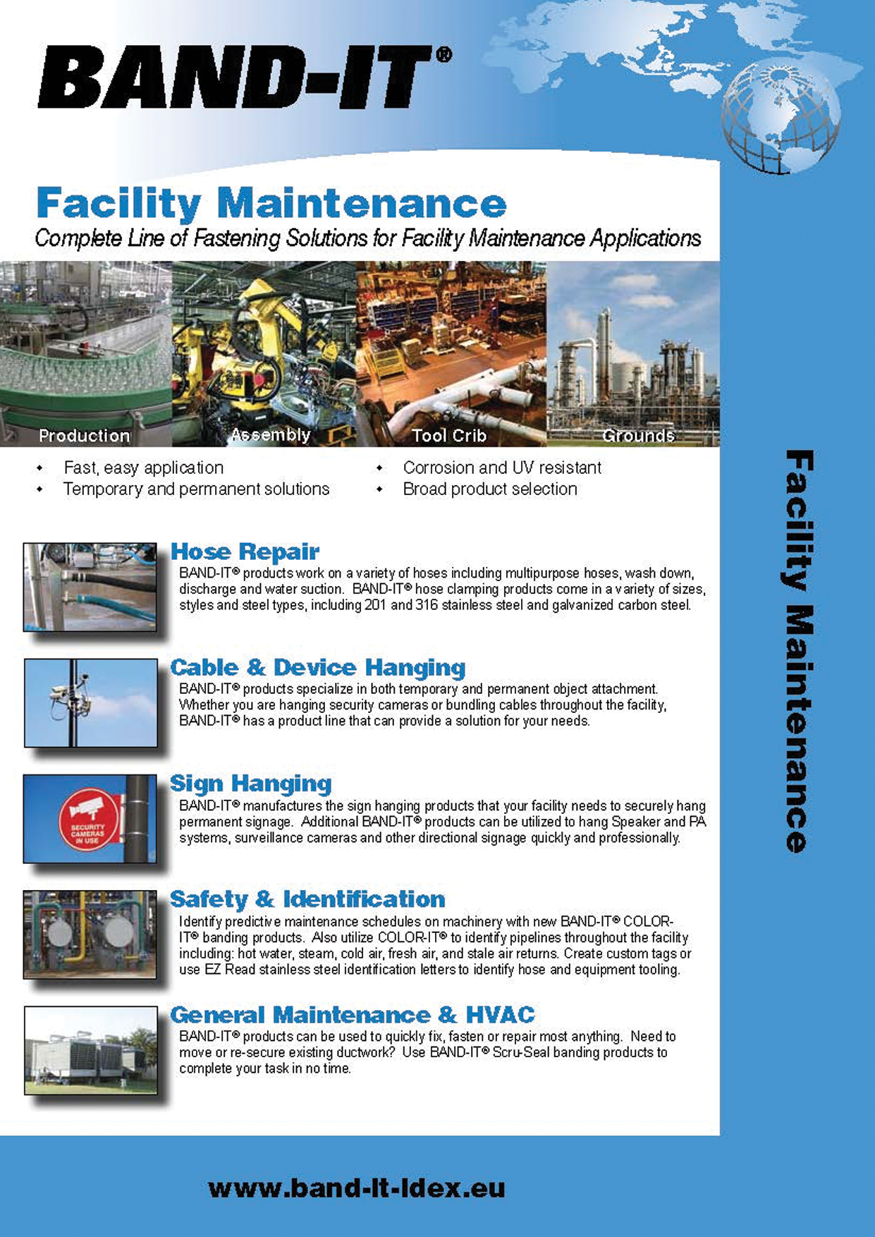 Facility Maintenance - Complete Line of Fastening Solutions for Facility Maintenance Applications