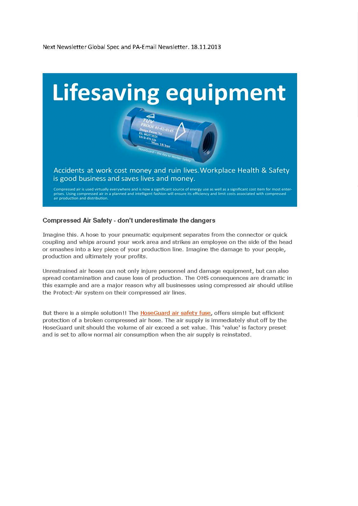 Lifesaving Equipment