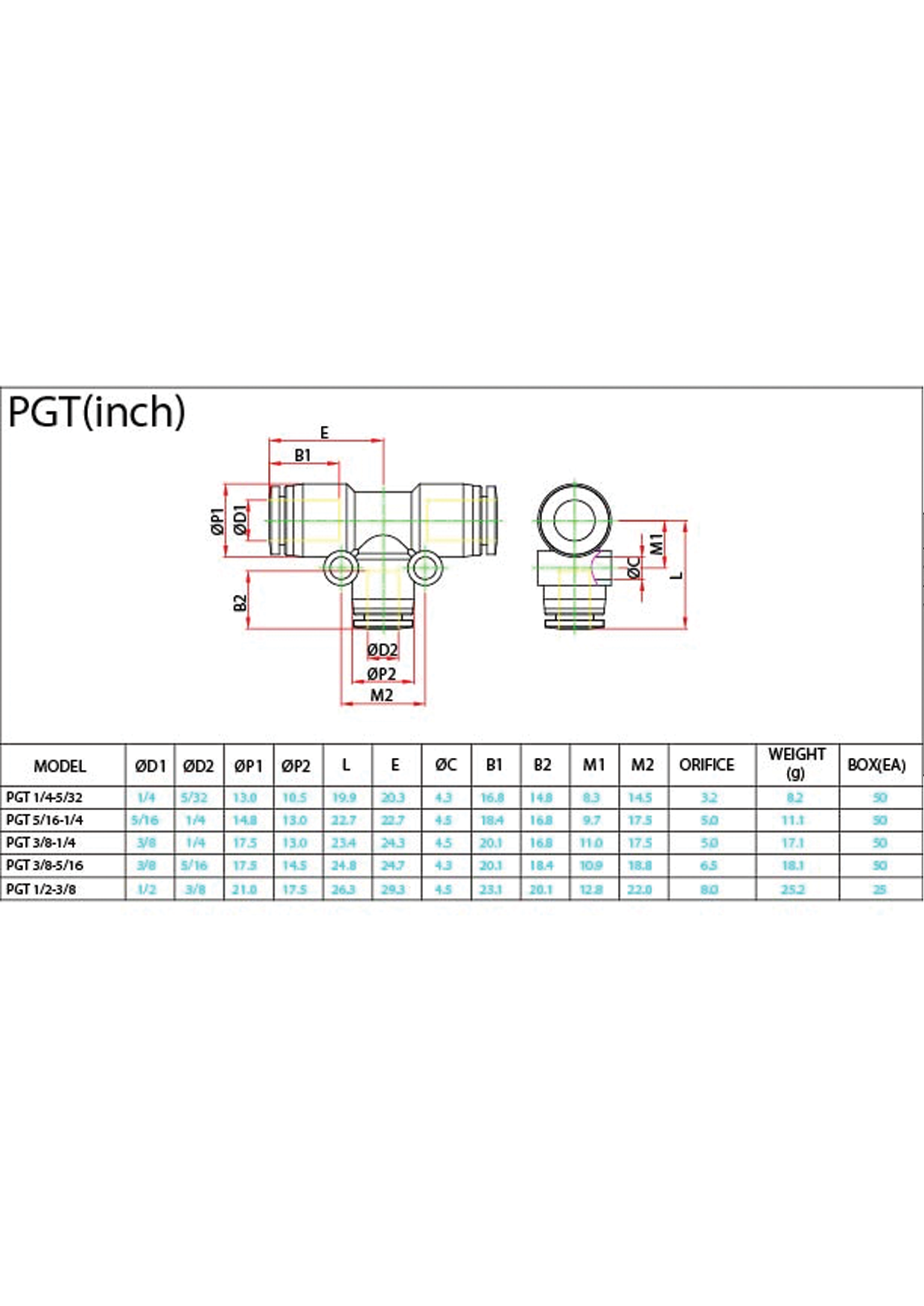 PGT (Inch) Data Sheet ( 102 KB )