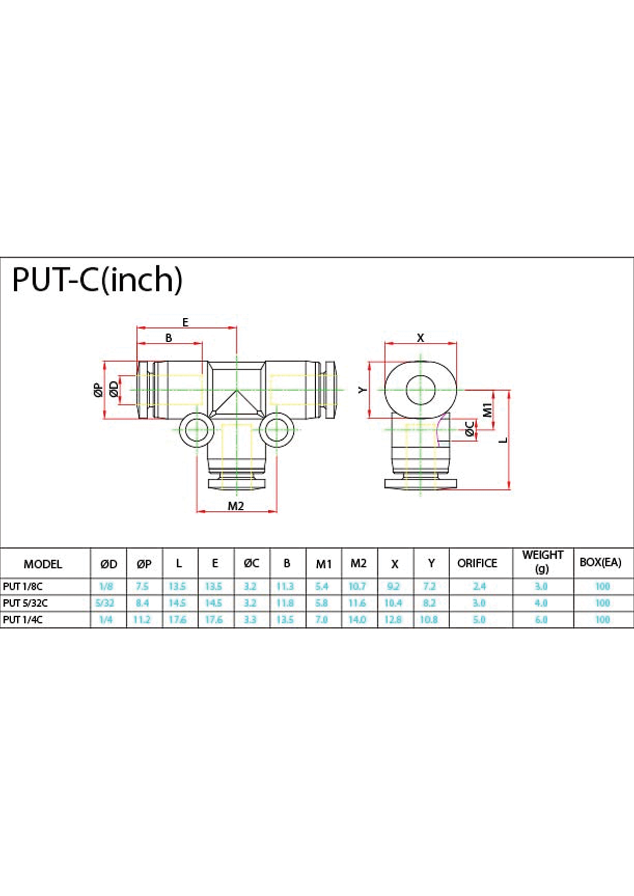 PUT-C (Inch) Data Sheet ( 108 KB )