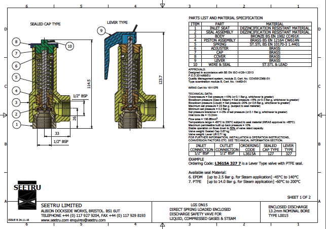 dsL0015 data sheet