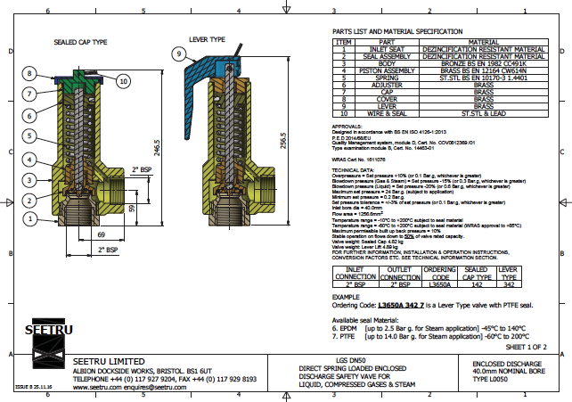 dsL0050 data sheet