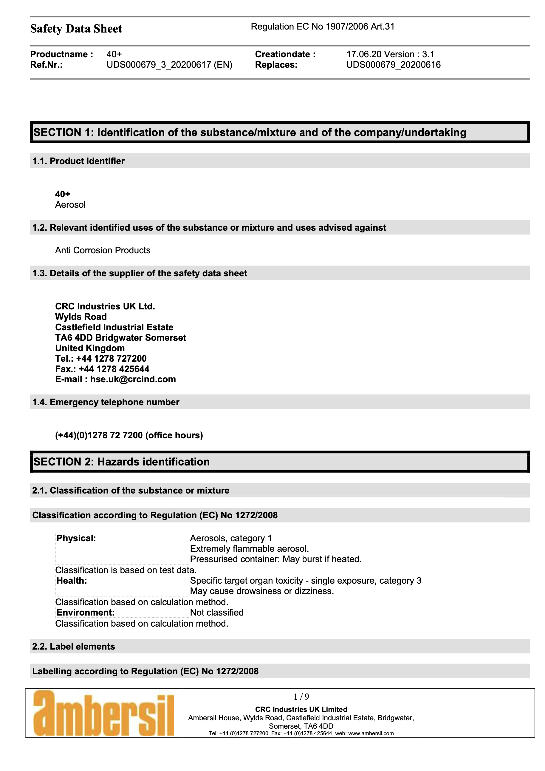 Ambersil â€“ 40+