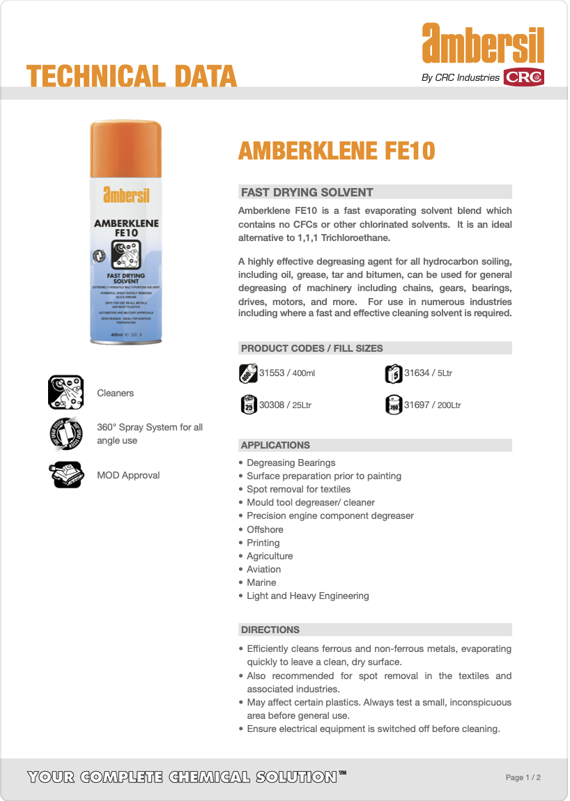 Amberklene FE10