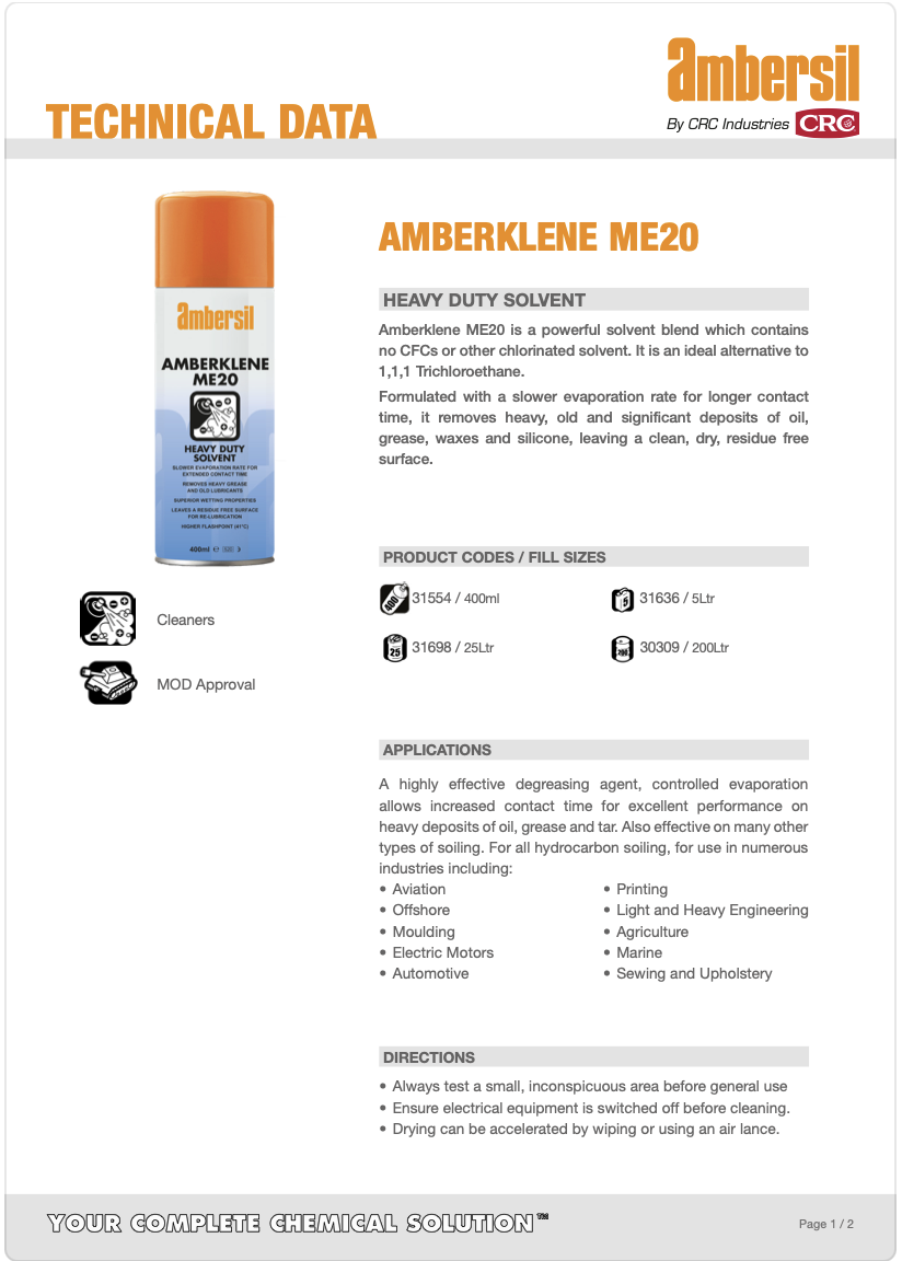 Amberklene ME20