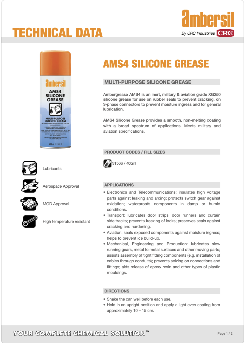 AMS4 Silicone Grease
