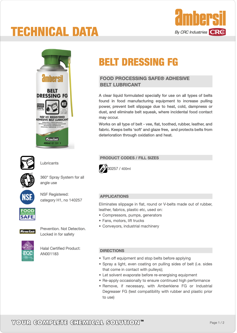 Belt Dressing FG