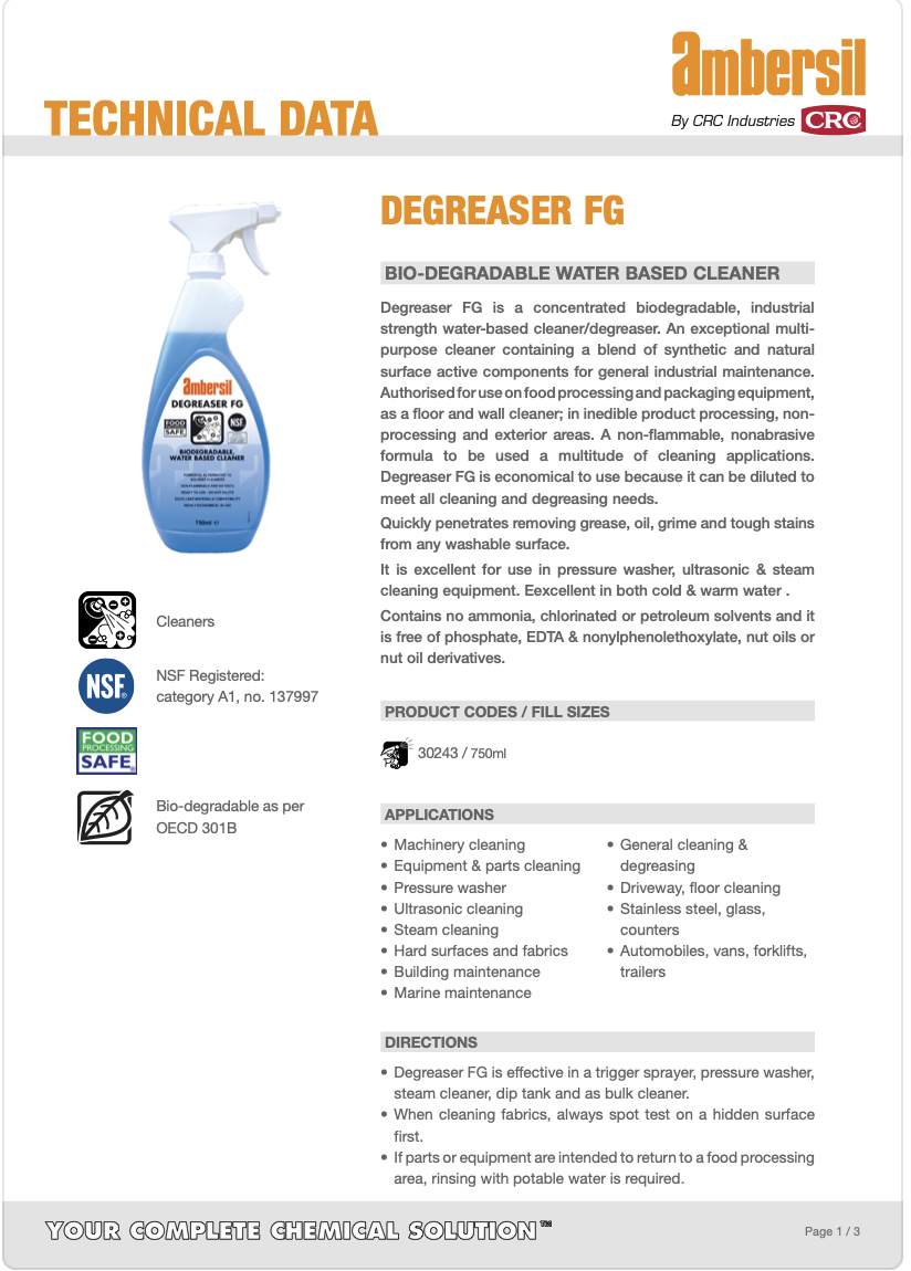 Degreaser FG