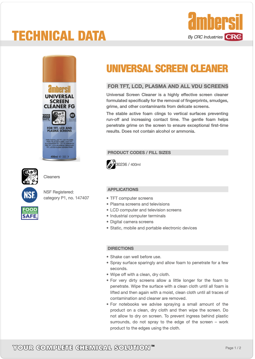 Universal Screen Cleaner FG