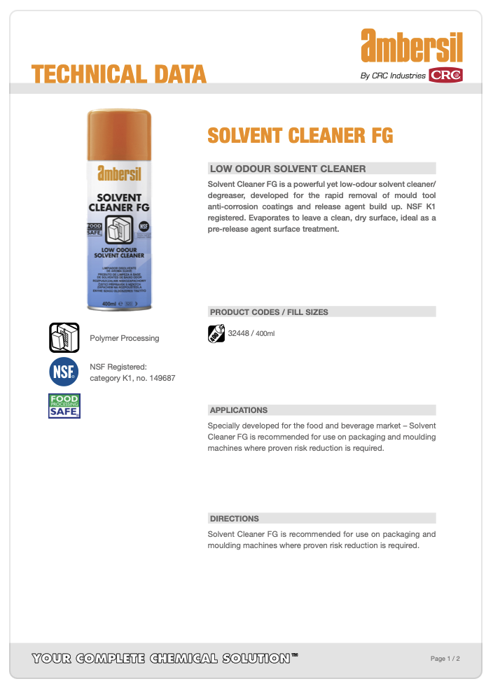 Solvent Cleaner FG
