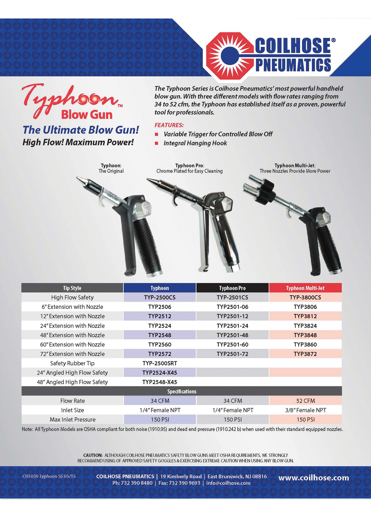 Typhoon Blow Gun Data Sheet