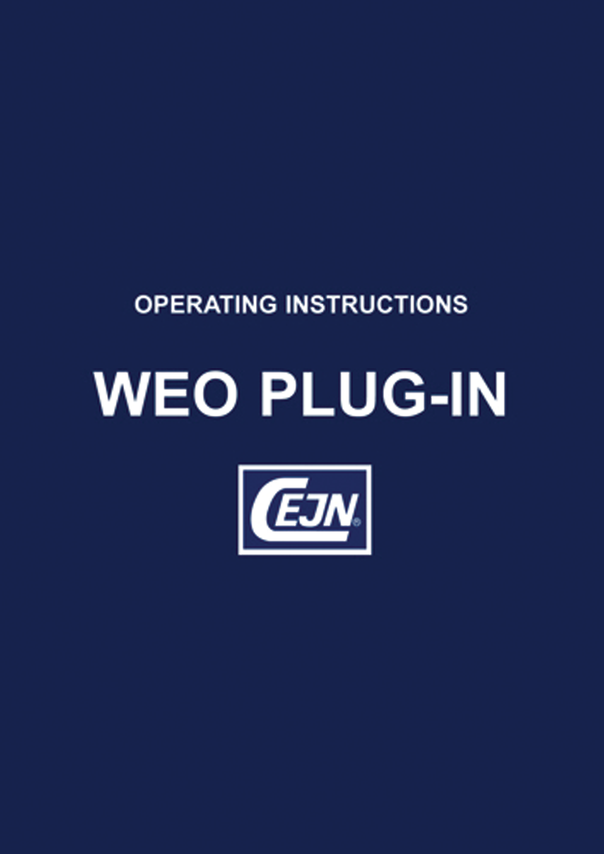 WEO Operating Instructions