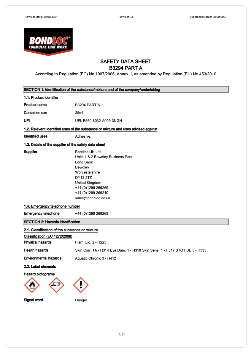 Bondloc â€“ B3294 Plastic Weld