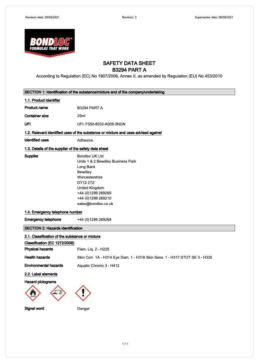 Bondloc – B3294 Plastic Weld