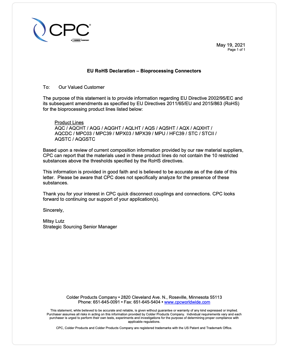 CPC â€“ Bioprocess Products