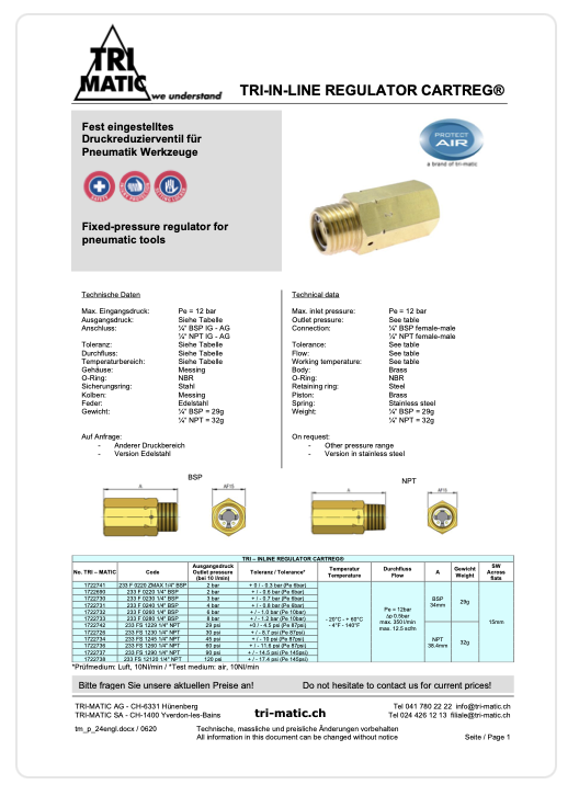 CARTREG Data Sheet