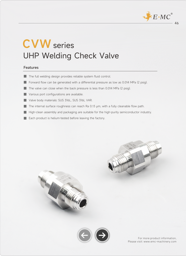 UHP Welding Check Valve (CVW)