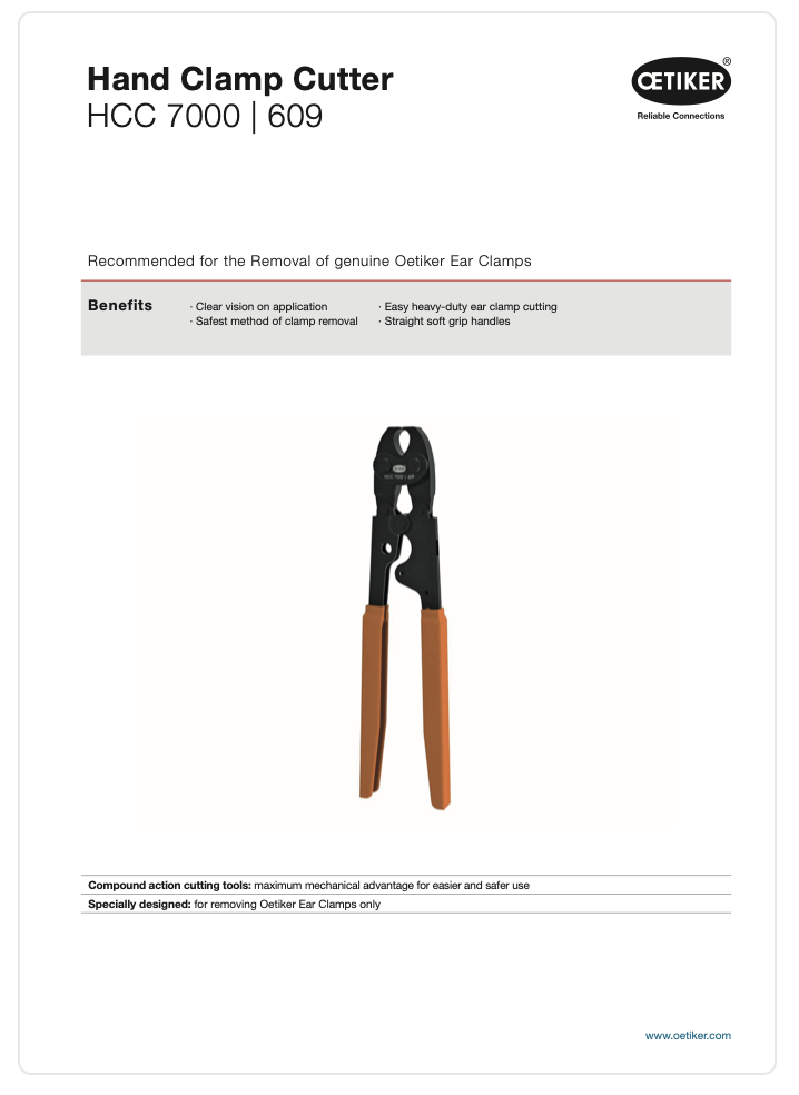 Hand Clamp Cutter Data Sheet