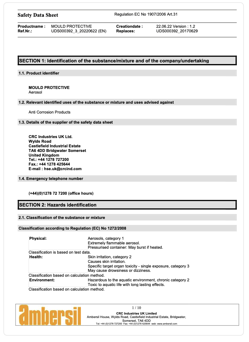 Ambersil – Mould Protective