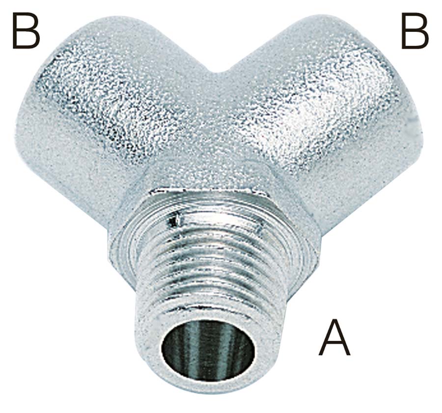AIGNEP - Equal Y Piece BSPT Male / BSPP Female . - Part number A600-1/2