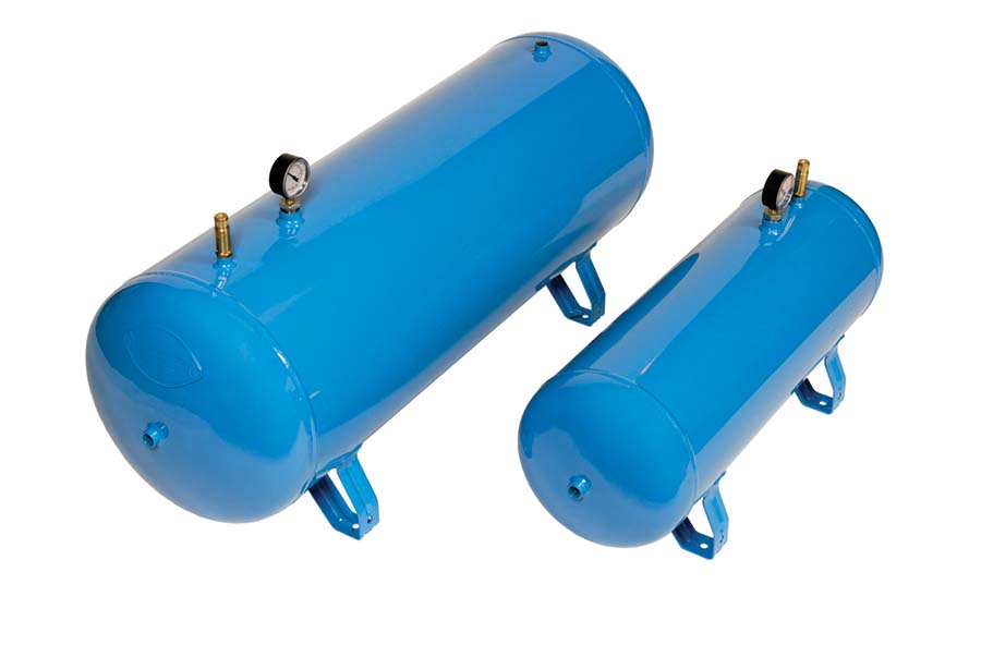 Horizontal Air Receiver 11 Bar - Painted Blue Fittings Kit Included Capacity: 50 Litres - Part number AIRREC-H50L