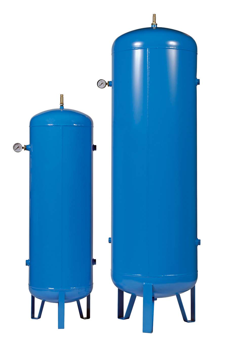 Vertical Air Receiver 12 Bar - Painted Blue Fittings Kit Included Capacity: 500 Litres - Part number AIRREC-V500L