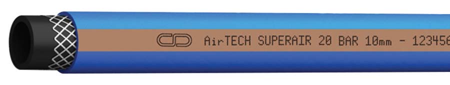 COPELY - Airtech Superair - Air Hose ATSA – Blue 25 m Coils - Part number ATSA10-25