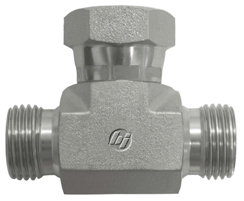 BRENNAN - FEMALE BRANCH TEE – BSPP MALE/BSPP SWIVEL FEMALE Hydraulic Adaptors - Part number BI60-3002-08-08-08