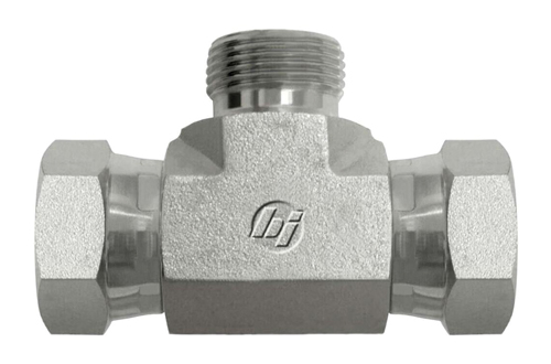 BRENNAN - BSPP MALE / FEMALE / FEMALE Hydraulic Adaptors - Part number BI60-3006-04-04-04