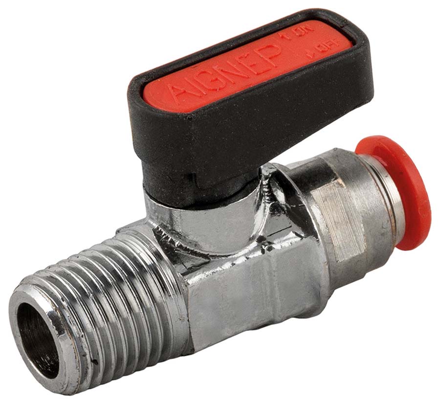 AIGNEP - Push Fit Valve BSPT Male / Tube . - Part number B/V6570-048