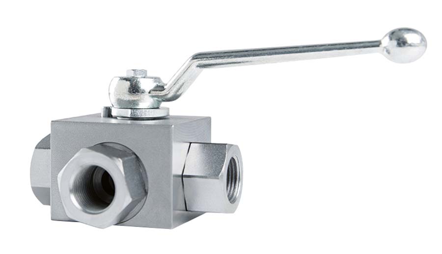 RÖTELMANN - 3-Way Ball Valve – BSPP Female 'L' Ported ISO 228-1 . - Part number B/VBK3-12L