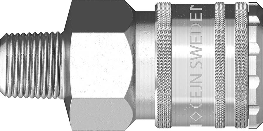 CEJN STYLE MALE COUPLING AIR FITTING WITH 3/8” BSP FEMALE THREAD 