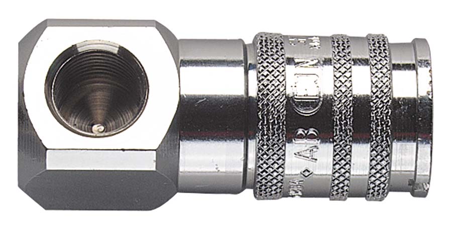CEJN - 90° Snap-Check - BSPP Female - Unvalved CONNECTION: 1/4" BSPP - Part number C103580232