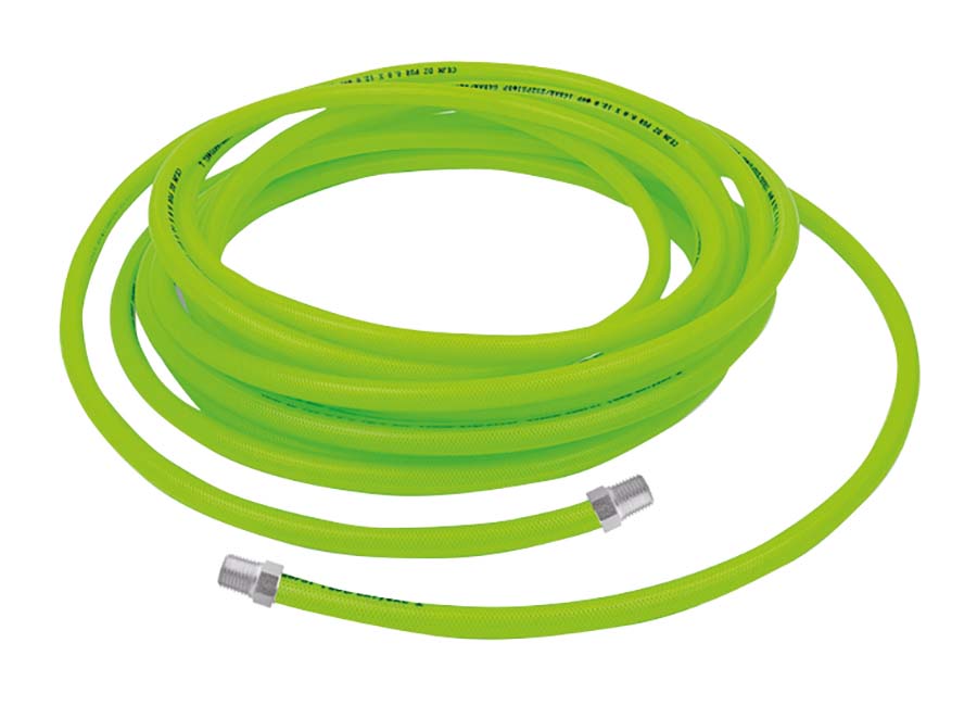 CEJN - Straight Braided Hi-Vis Ester-based PUR hose with 1/4" BSPT Fittings - 10 Metre Coils . - Part number C199582028