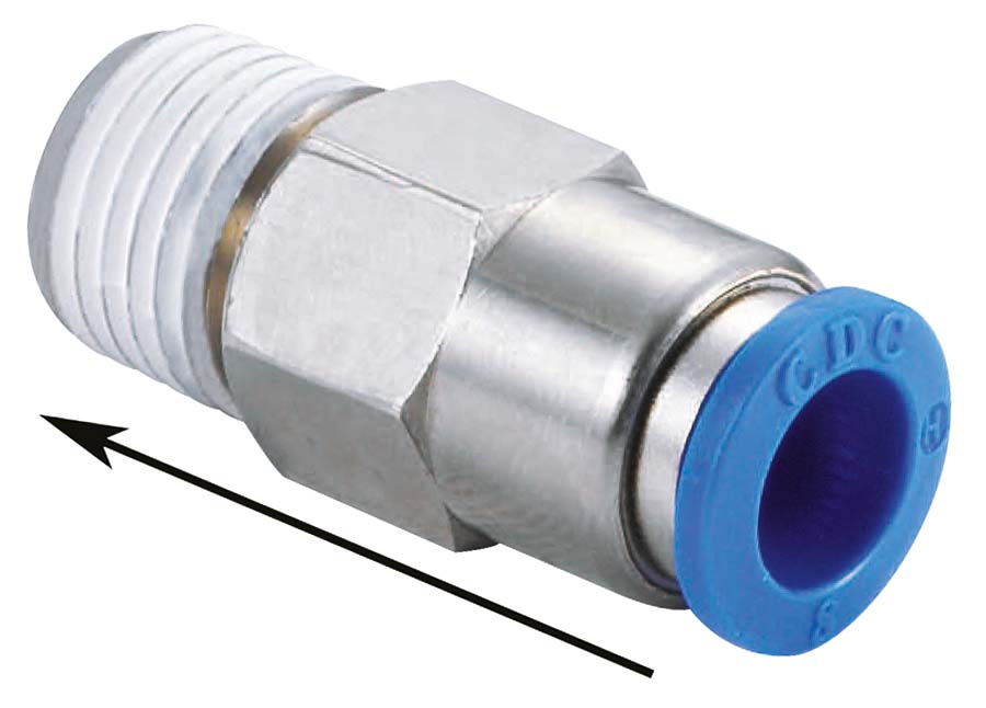CDC - CVPC - BSPT & Metric Male Straight - Part number CDCVPC0601