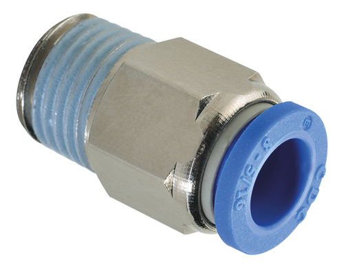 CDC - Black Straight Male Thread - Part number CDMPC0801