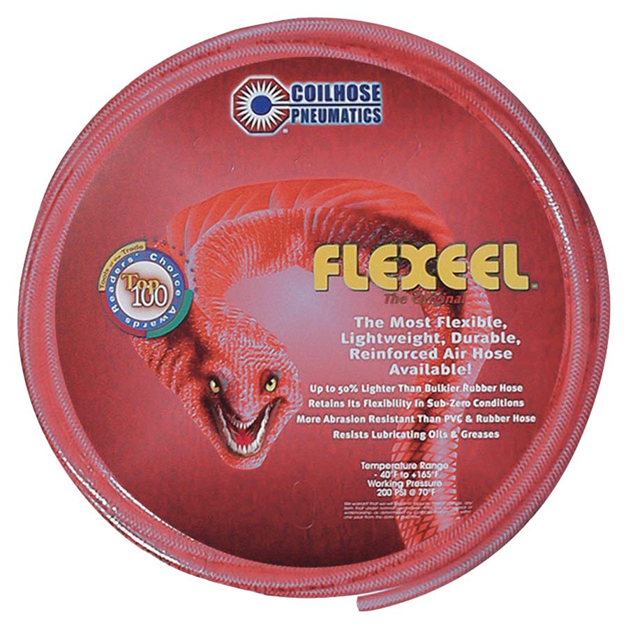 CO-PFE - Transparent Red - 30 Metre Coils Od Ins: 3/8 Id Ins: 1/4 Pressure Bar: 14" - Part number CO-PFE4100R