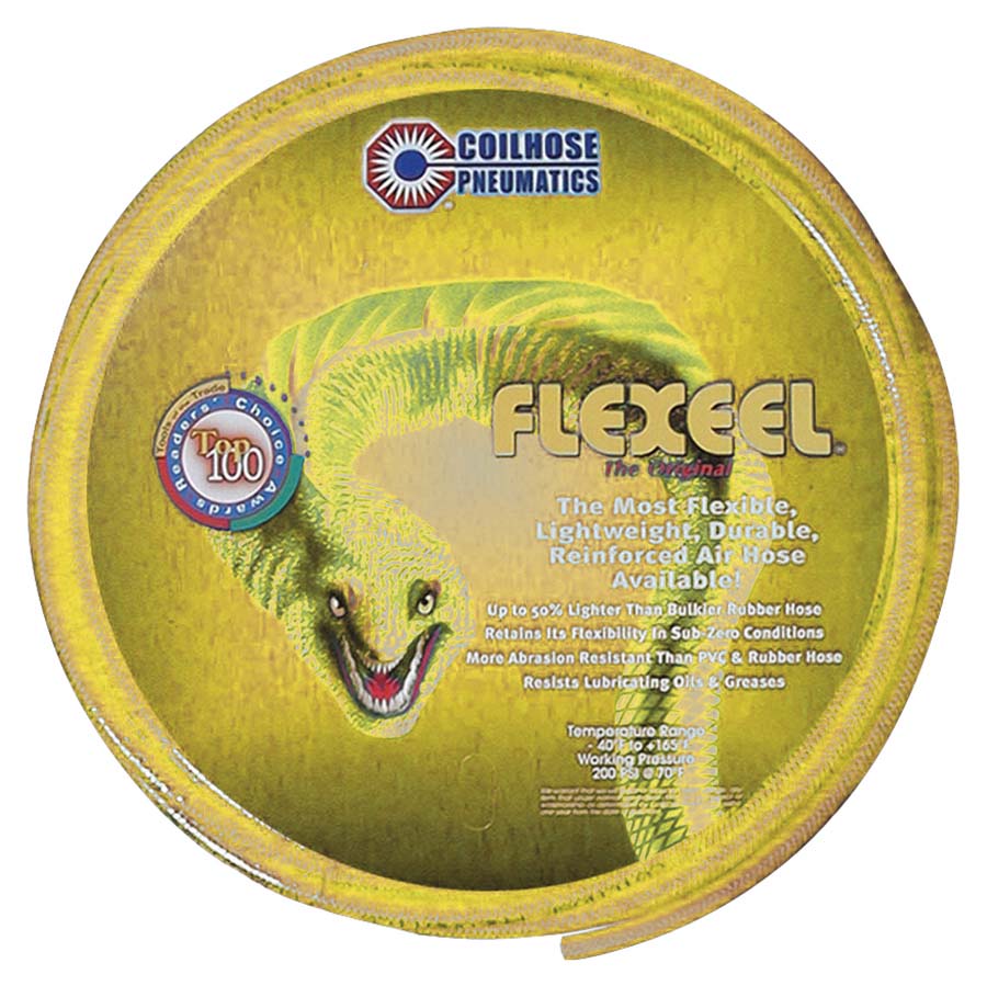CO-PFE - Transparent Yellow - 30 Metre Coils Od Ins: 3/8 Id Ins: 1/4 Thread BSPP: 1/4" Pressure Bar: 14" - Part number CO-PFE4100Y