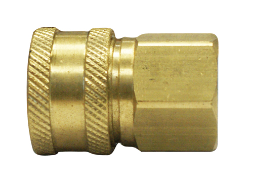 PARKAIR - Unplated Brass Couplings BSPP Female - FKM Seal Fluid - 45 (ST) Series - Part number CP45-1207