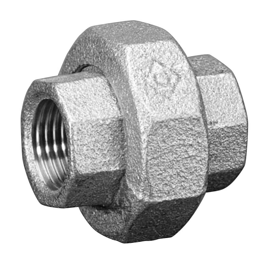 Malleable Iron Equal Union Fittings with Male and Female BSP Threads 