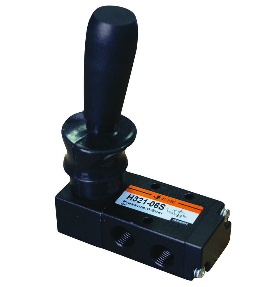 E.MC - 3/2 Lever / Spring - Spring Return Function: 3/2, Port: 1/8" - Part number EM-H321-06S