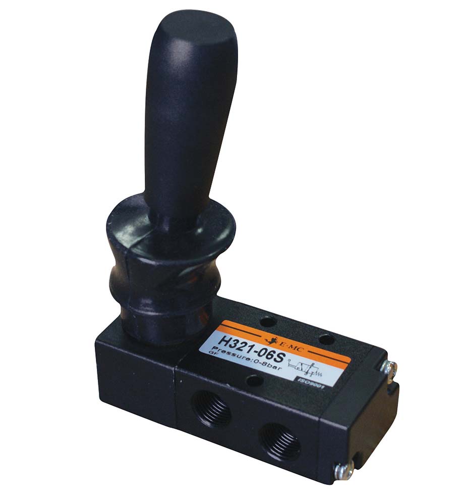 E.MC - 3/2 Lever / Spring - Spring Return Function: 3/2, Port: 1/2" - Part number EM-H324-15S
