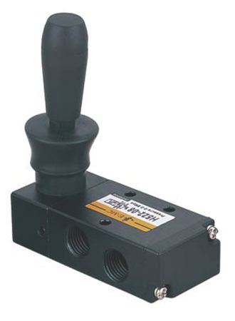 E.MC - 5/2 Lever / Lever - Detented Function: 5/2, Exhaust: 1/8", Inlet: 1/4" - Part number EM-H522-08