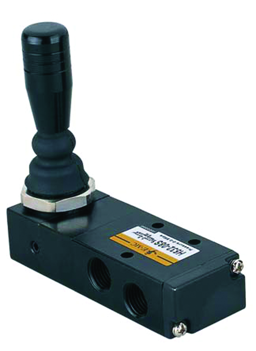 E.MC - 5/3 Lever / Lever / Lever - Manual - Pressured Centres Function: 5/3, Exhaust: 1/2", Inlet: 1/2" - Part number EM-H534P-15