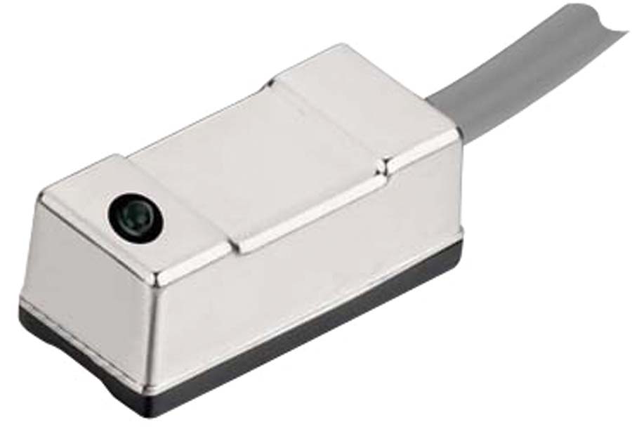 E.MC - VBC Series Magnetic Switch Standard 2 wire reed switch. Normally open. Operating voltage 5-240 V DC/AC. 1 m cable. IP67 rated surge protection. - Part number EM-HX-21R
