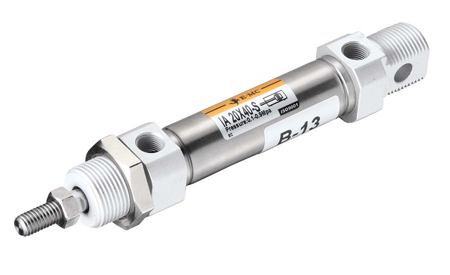 E.MC - IA Series Double Acting, Rubber Cushioned - 10mm Bore Bore: 10mm, Stroke: 25mm - Part number EM-IA10X25-S