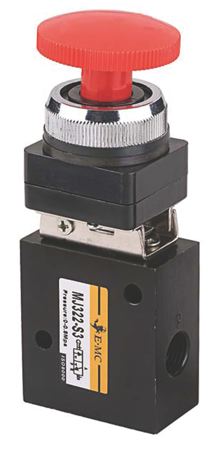 E.MC - Twist Lock Palm Switch Valve Function: 5/2, Port: 1/4" - Part number EM-M52-08S3R