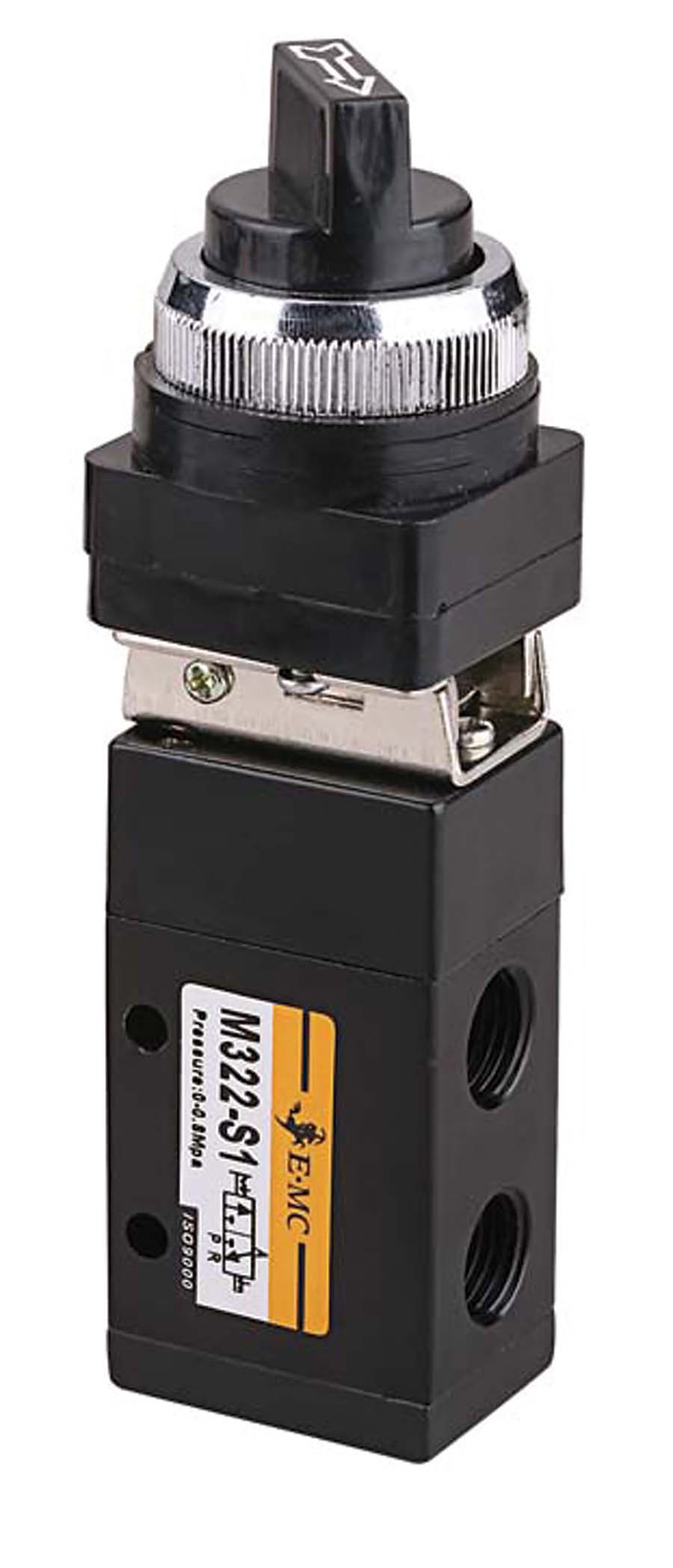 E.MC - Two Position Selector Switch Valve With Indicating Arrow Function: 5/2, Port: 1/4" - Part number EM-M52-08S1B